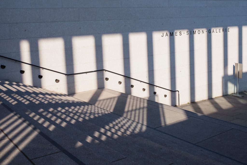 Simple Steel Railings for Parking Lot Stairs and Ramps