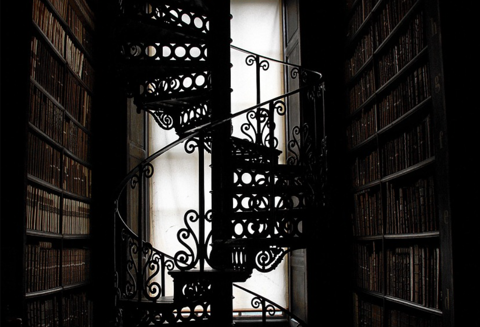 winding interior wrought iron railing